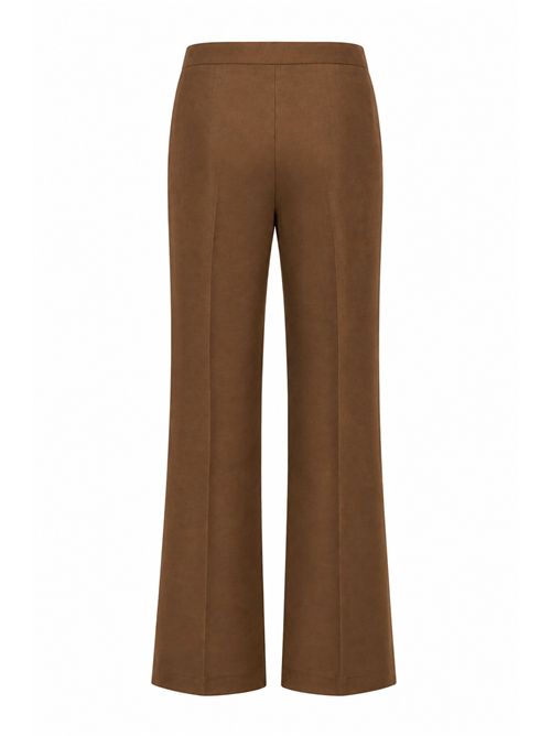Pantaloni dritti in seta Marrone ALBERTA FERRETTI | M0308 01190096